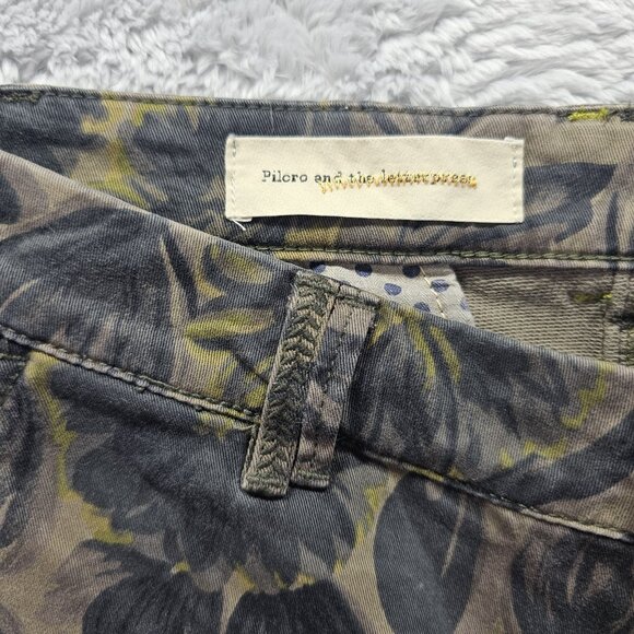 Pilcro and the Letterpress Anthropologie Hyphen Floral Chino Size 26 Stretch - Picture 5 of 11